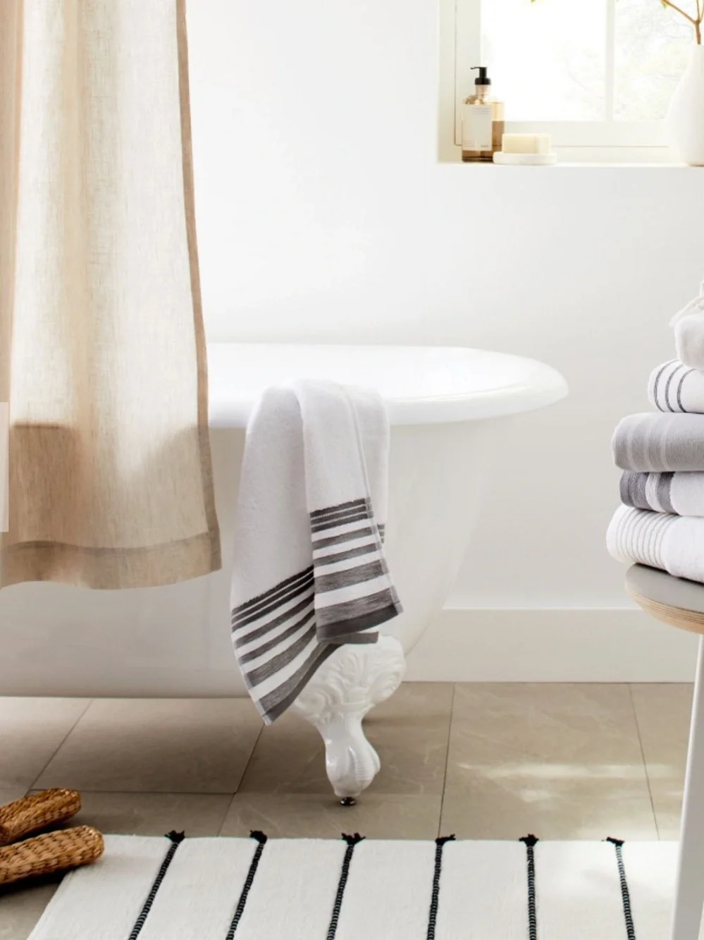 West Elm Flax Linen Shower Curtain